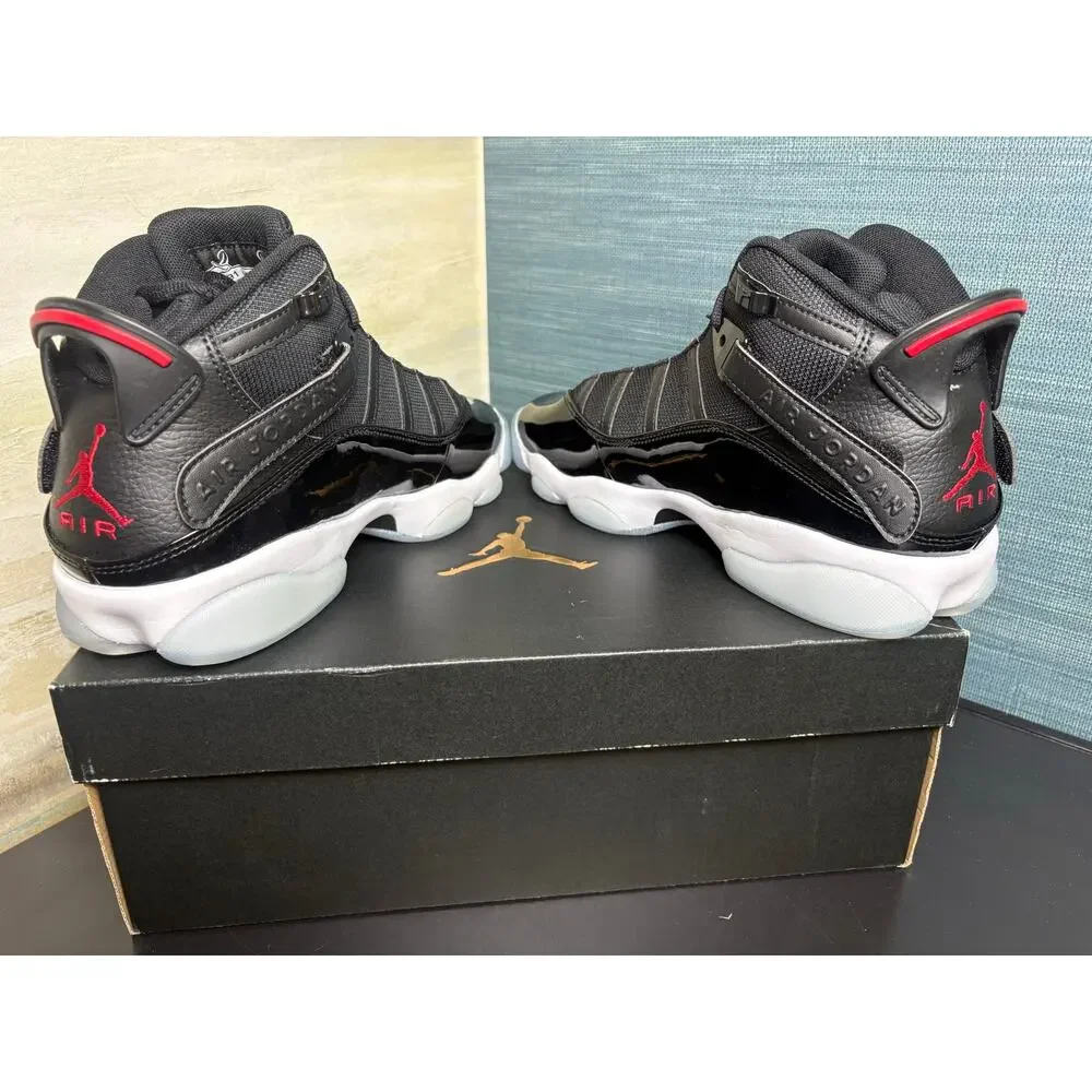 New w/ Box - SZ 8m - Jordan 6 Rings Sneakers - Blk/Gym Red